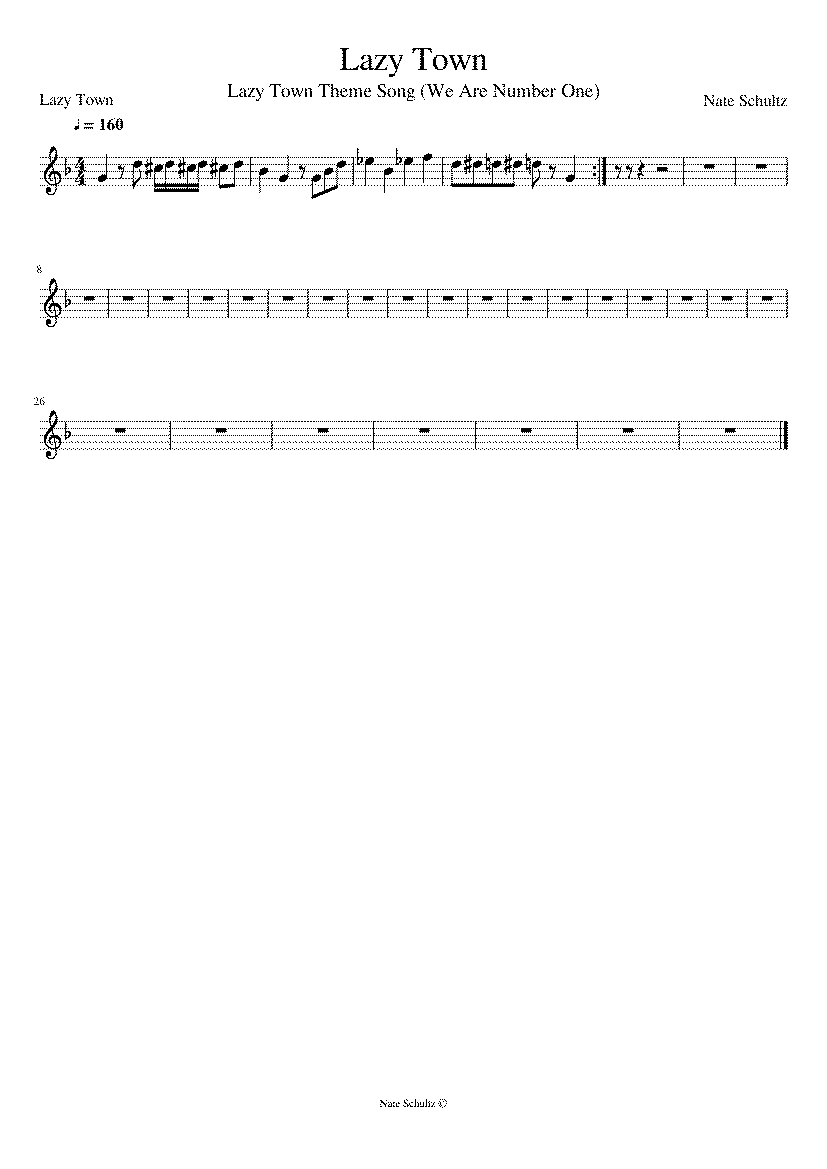 Partitura The Lazy Song