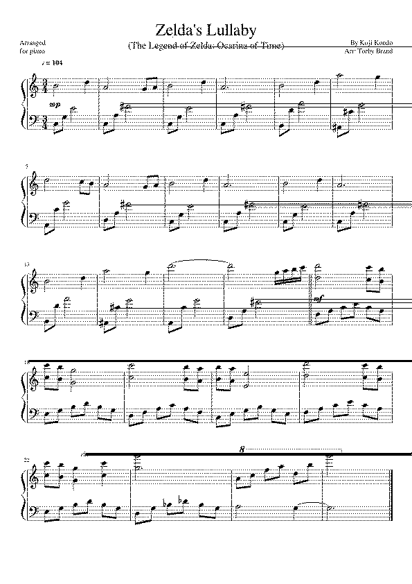 Partitura The Legend of Zelda