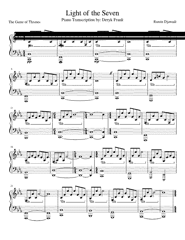 Partitura The Light of The Seven