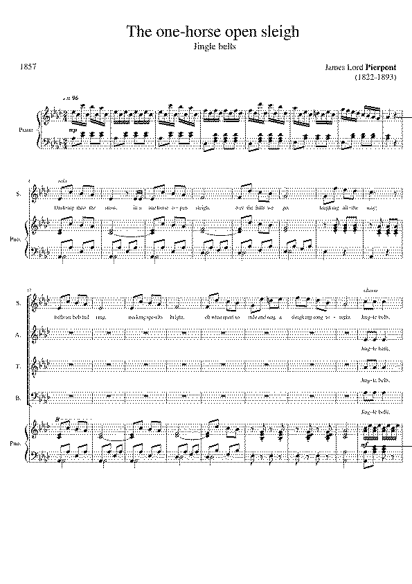 Partitura The One Horse Open Sleigh