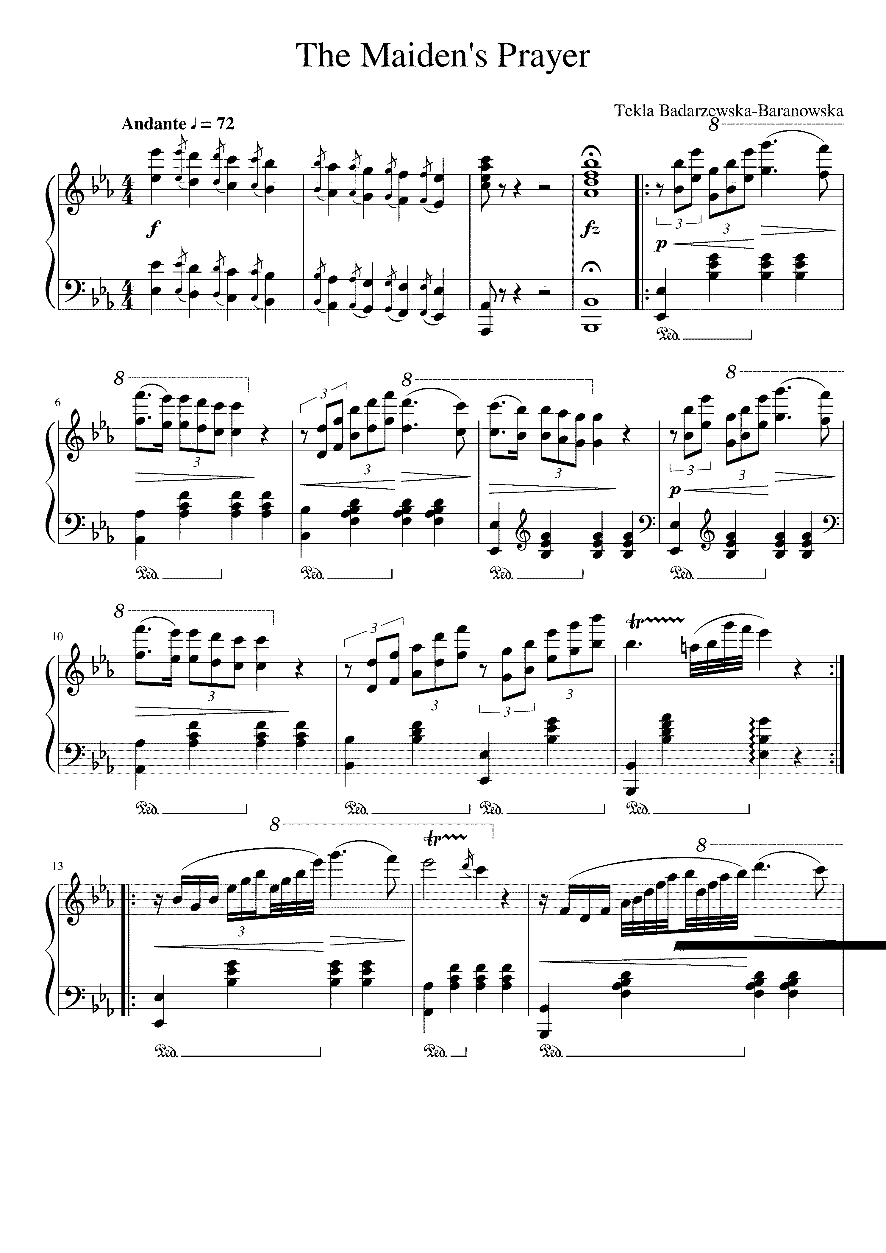 Partitura The Prayer