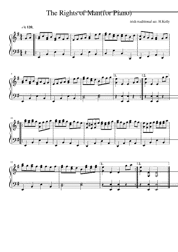 Partitura The Rights of Man