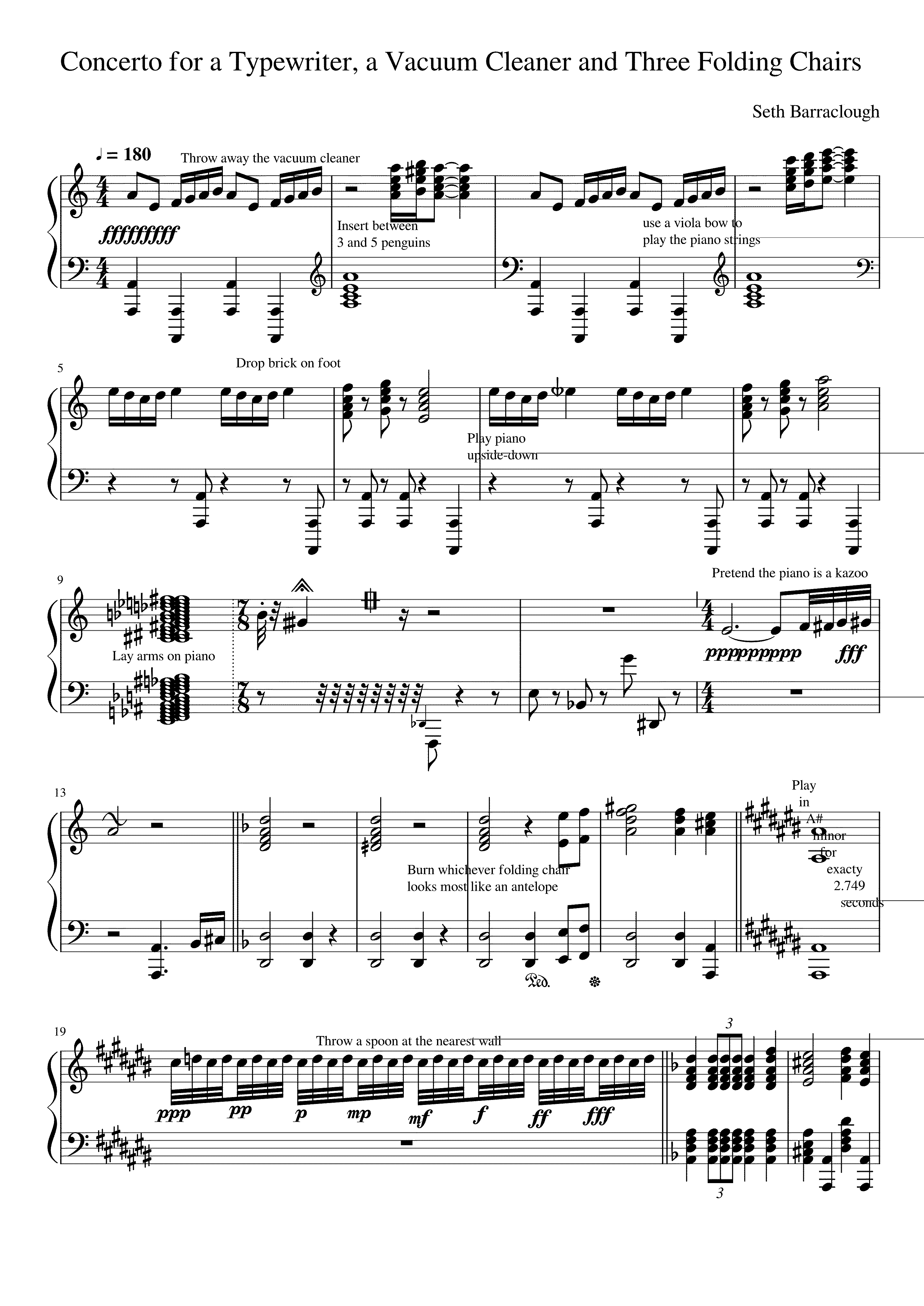 Partitura The Typewriter