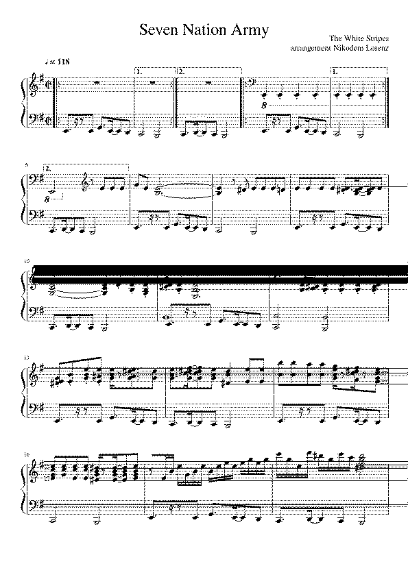 Partitura The White Stripes Seven Nation Army