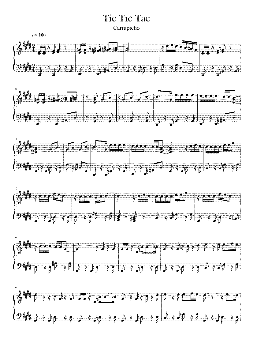 Partitura Tic Tac