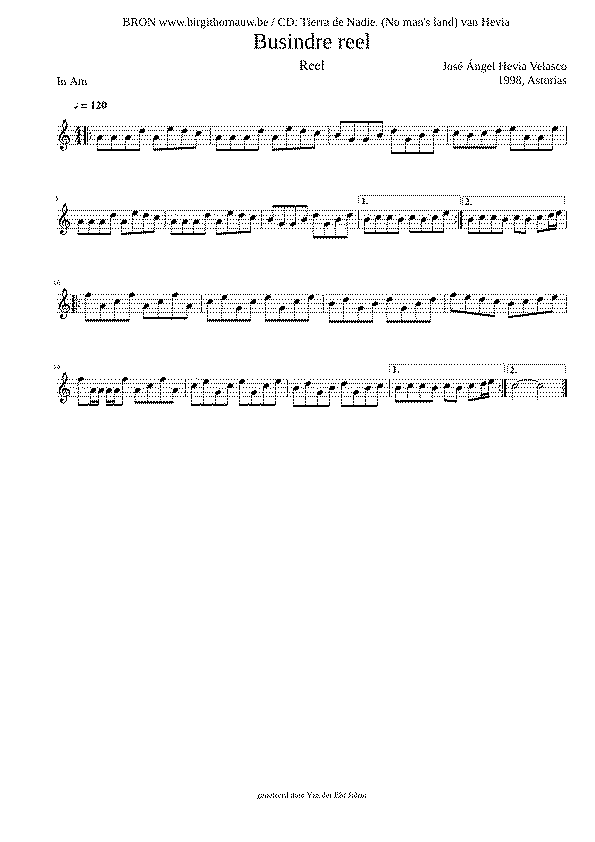 Partitura Tierra de Nadie