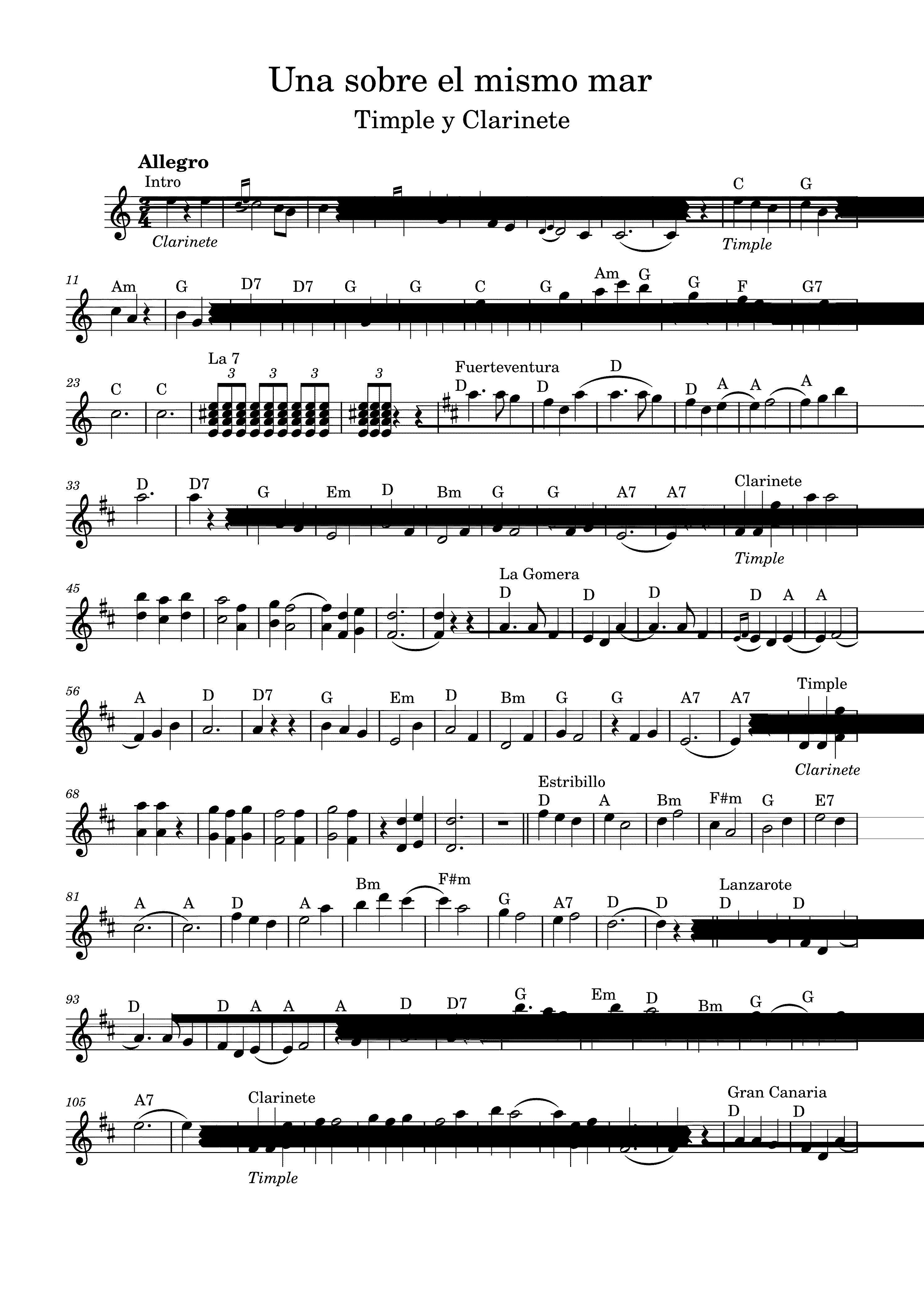 Partitura Timple