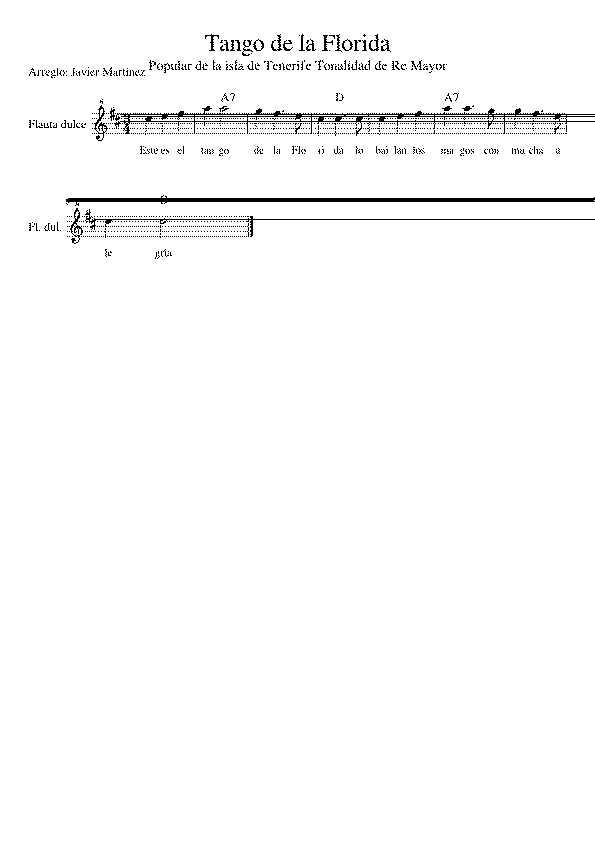 Partitura Timple Canario