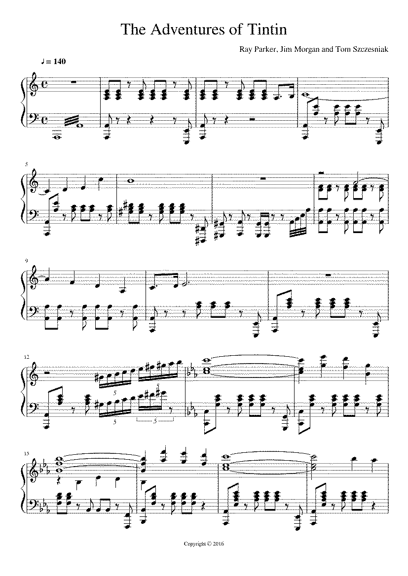 Partitura Tintin