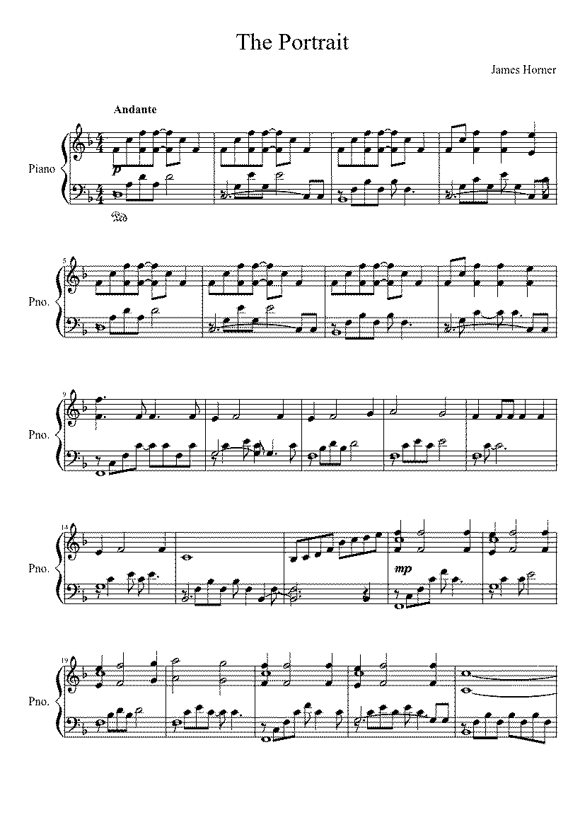 Partitura Titanic Rose