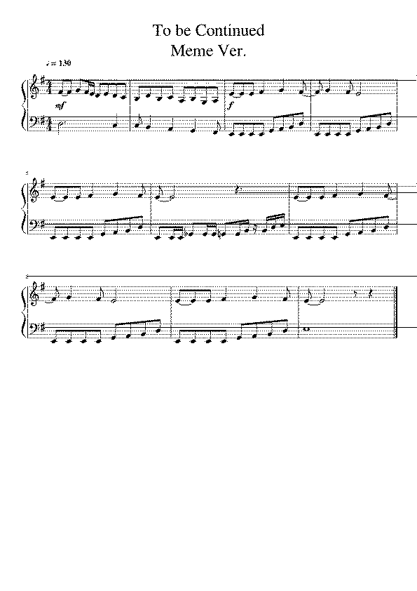 Partitura To Be Continued