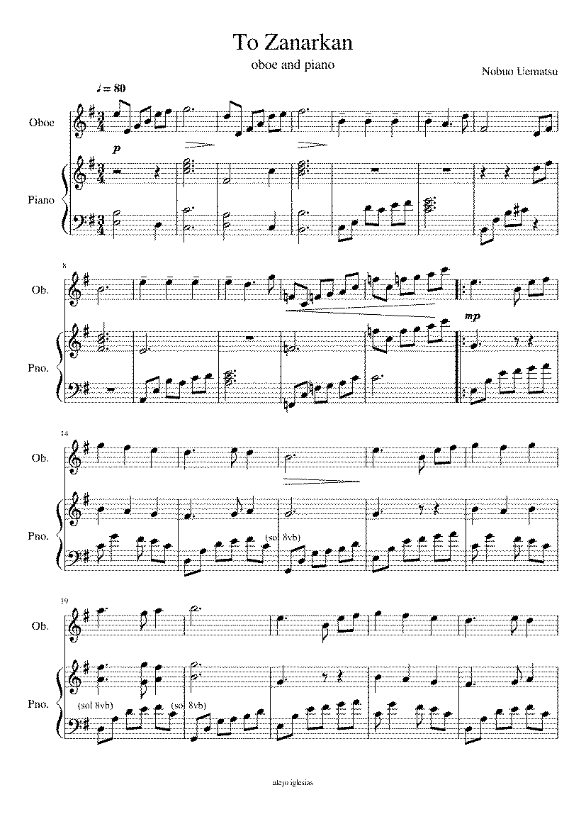 Partitura To Zanarkan
