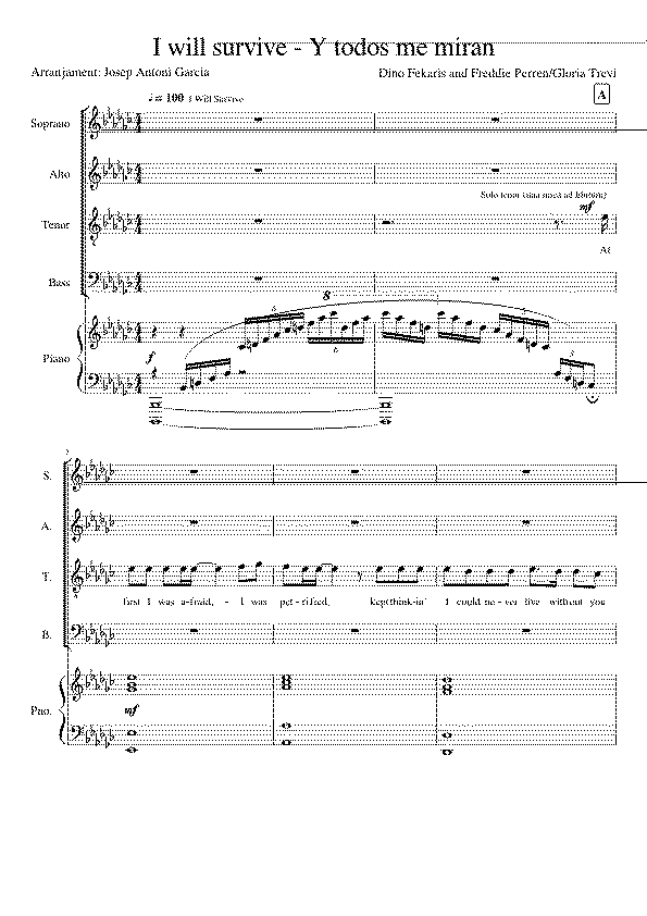 Partitura Todos Me Miran