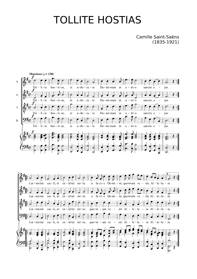 Partitura Tollite Hostias
