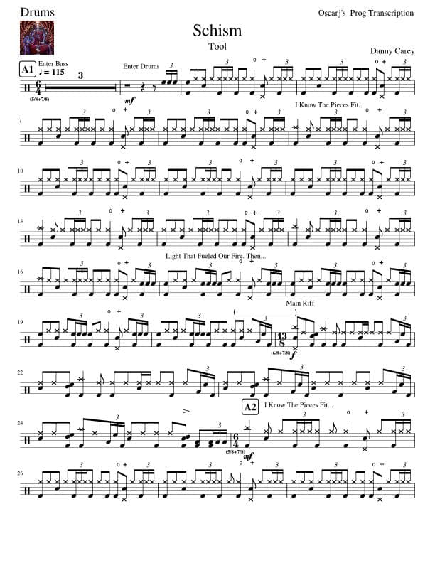 Partitura Tool Schism