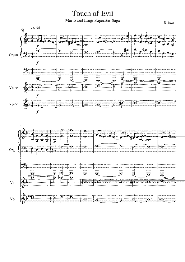 Partitura Touch of Evil