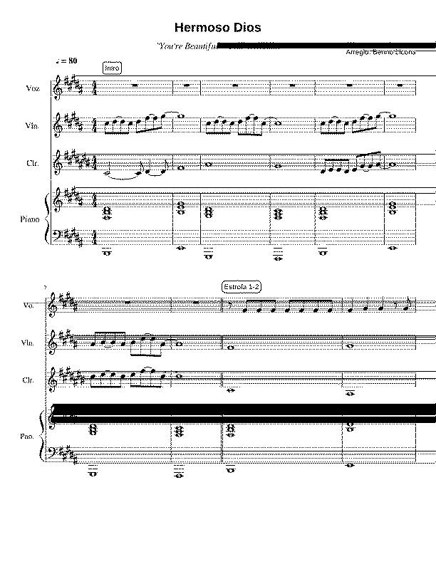 Partitura Traduccion
