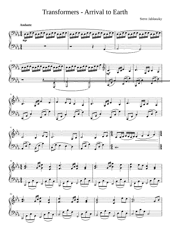 Partitura Transformers