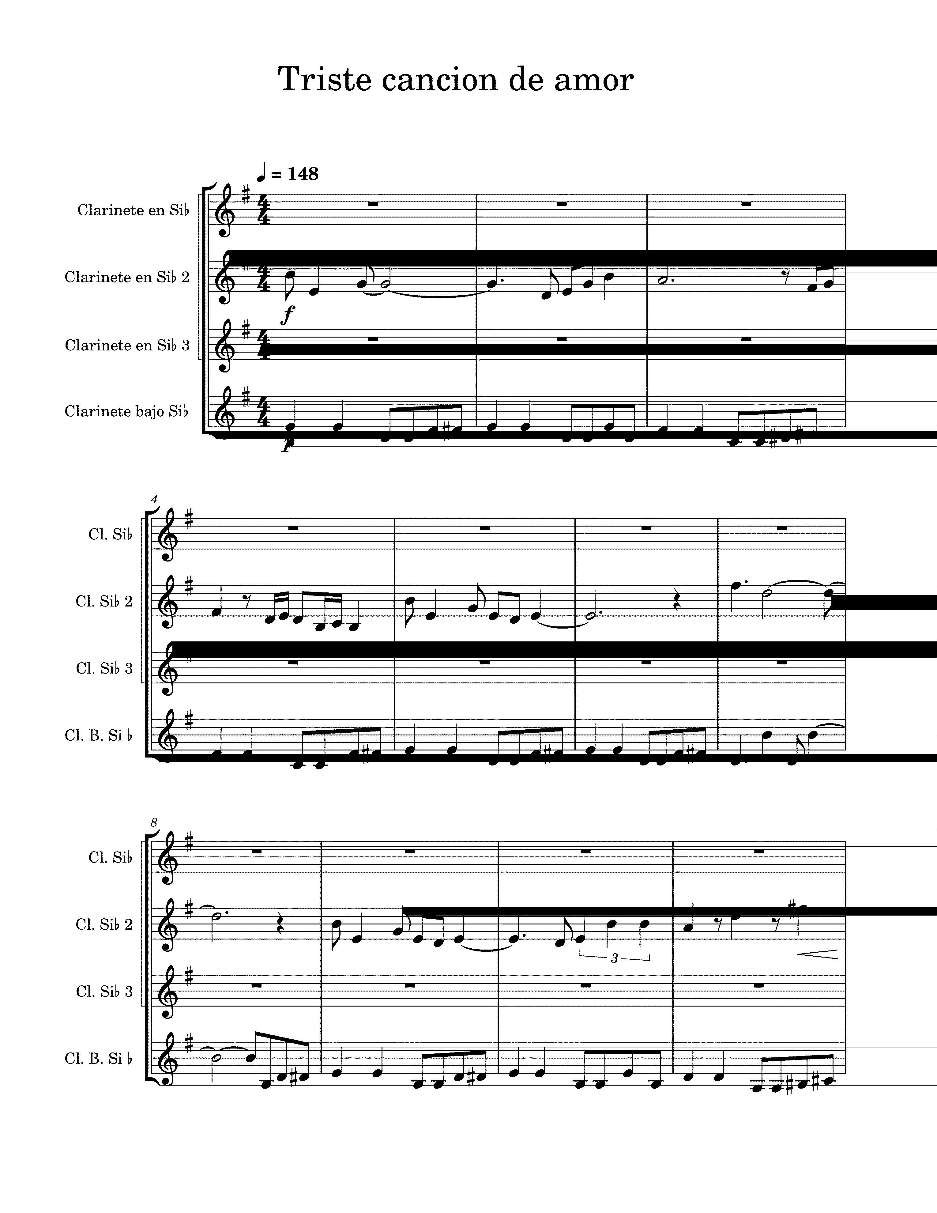 Partitura Triste Amor