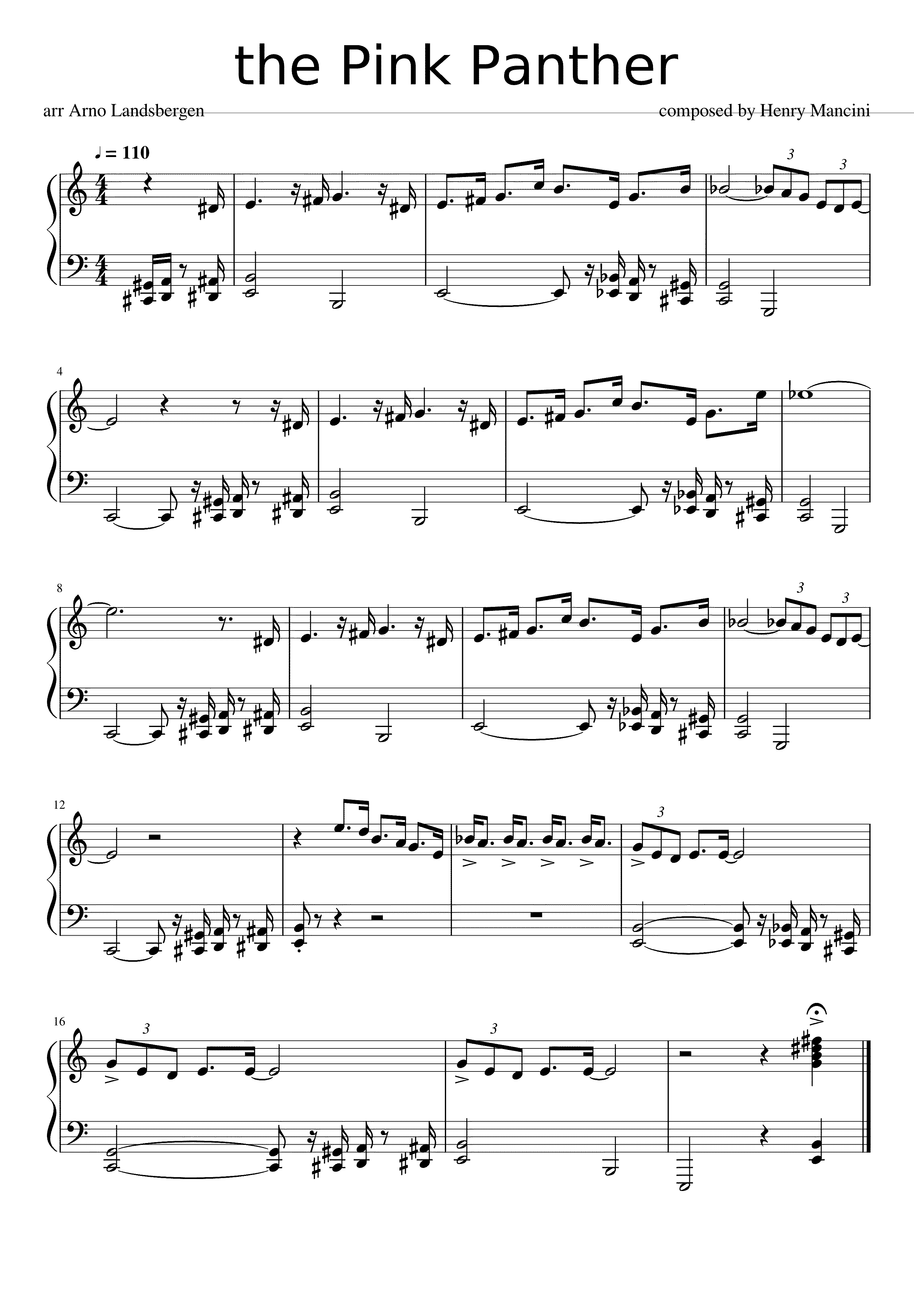 Partitura Try Pink