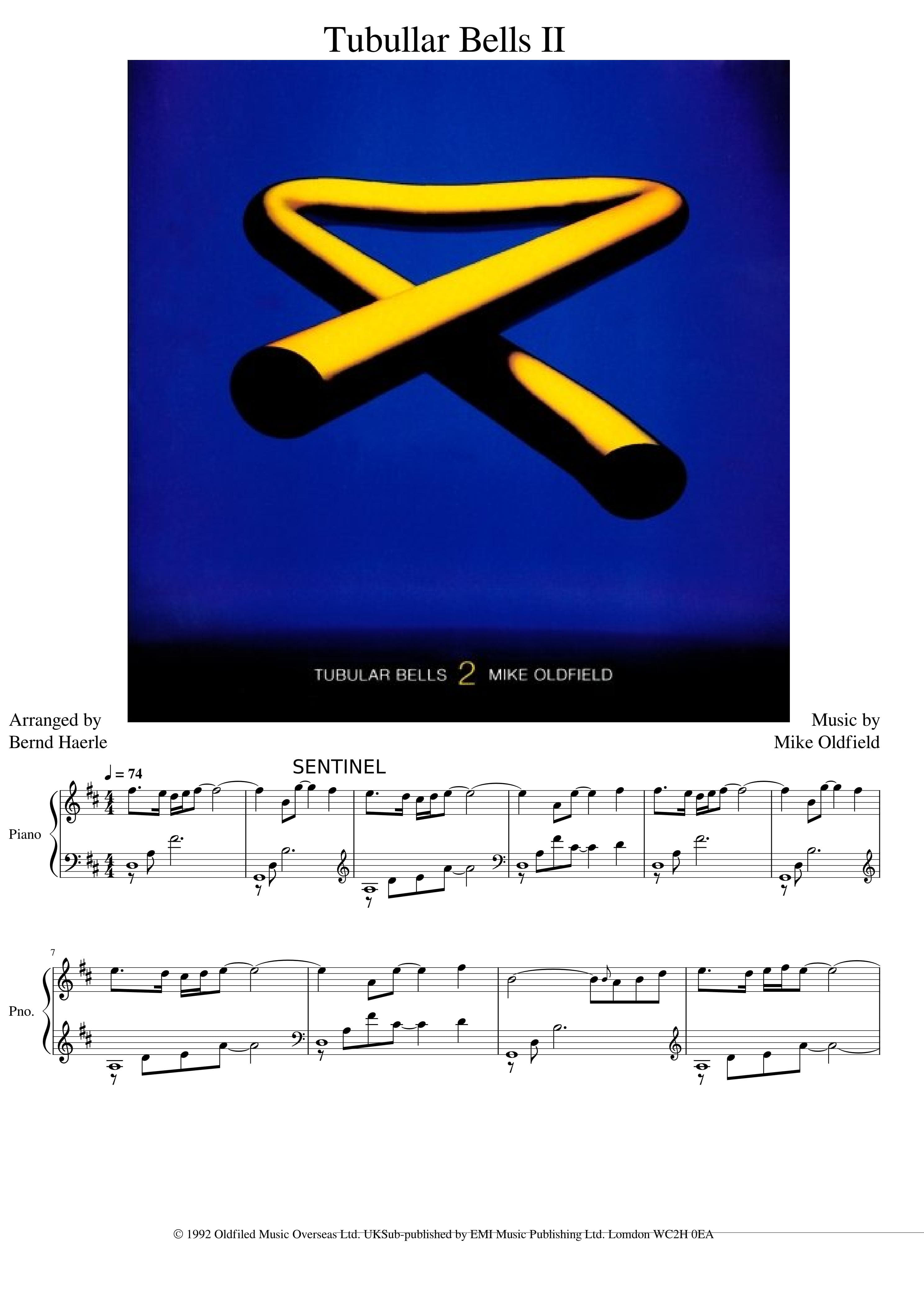 Partitura Tubullar Bells