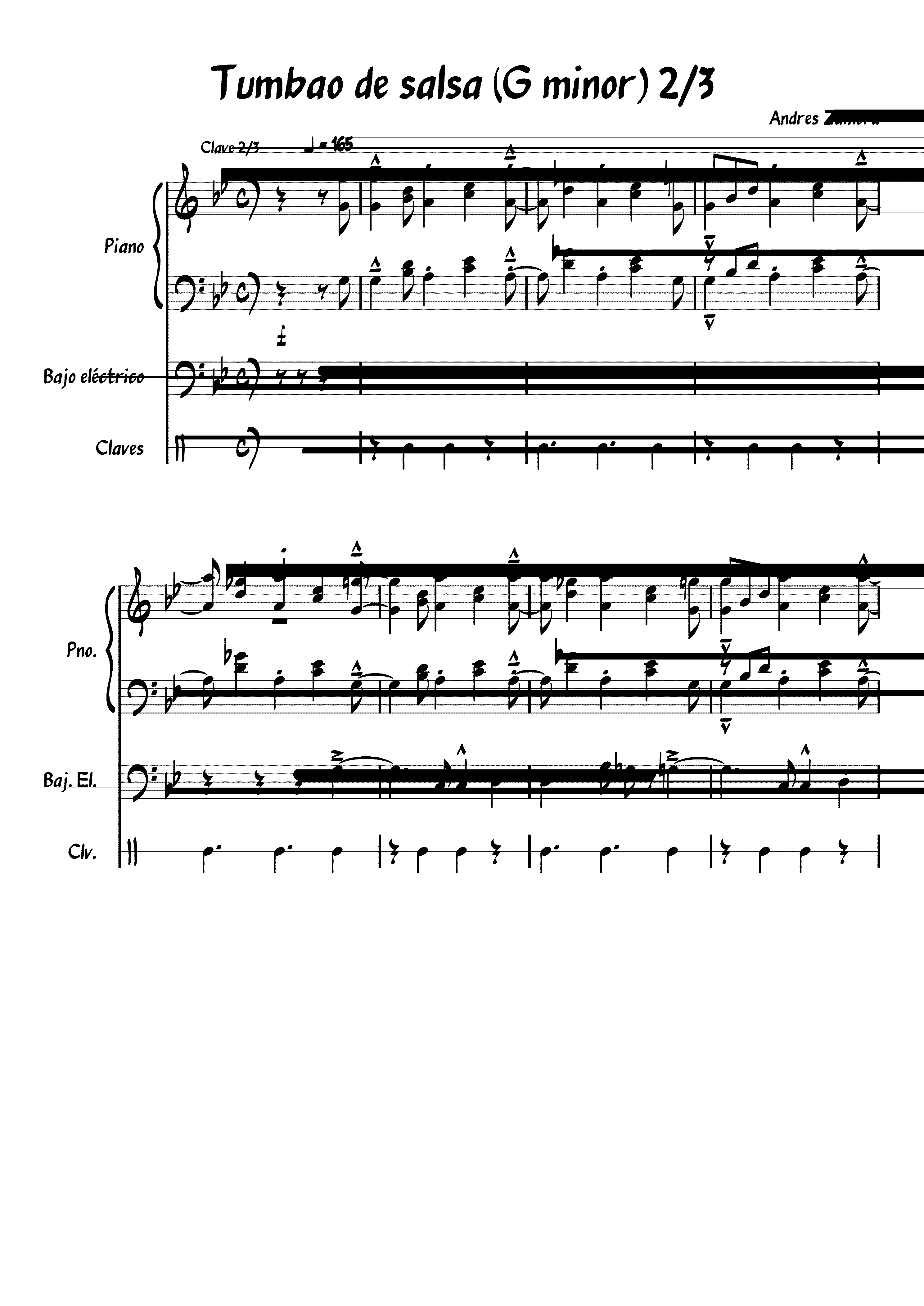 Partitura Tumbao