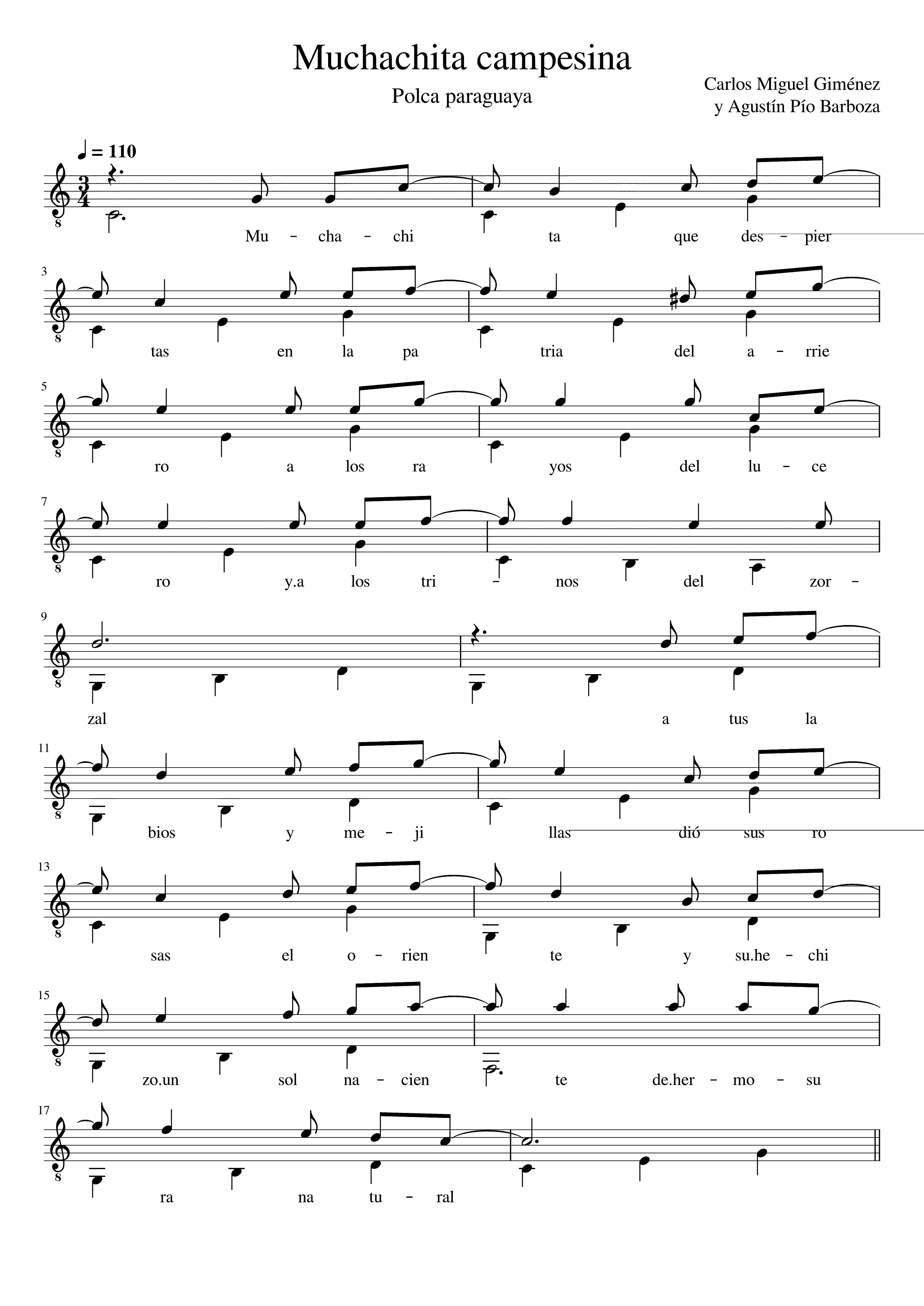 Partitura Tus Ojos Morena