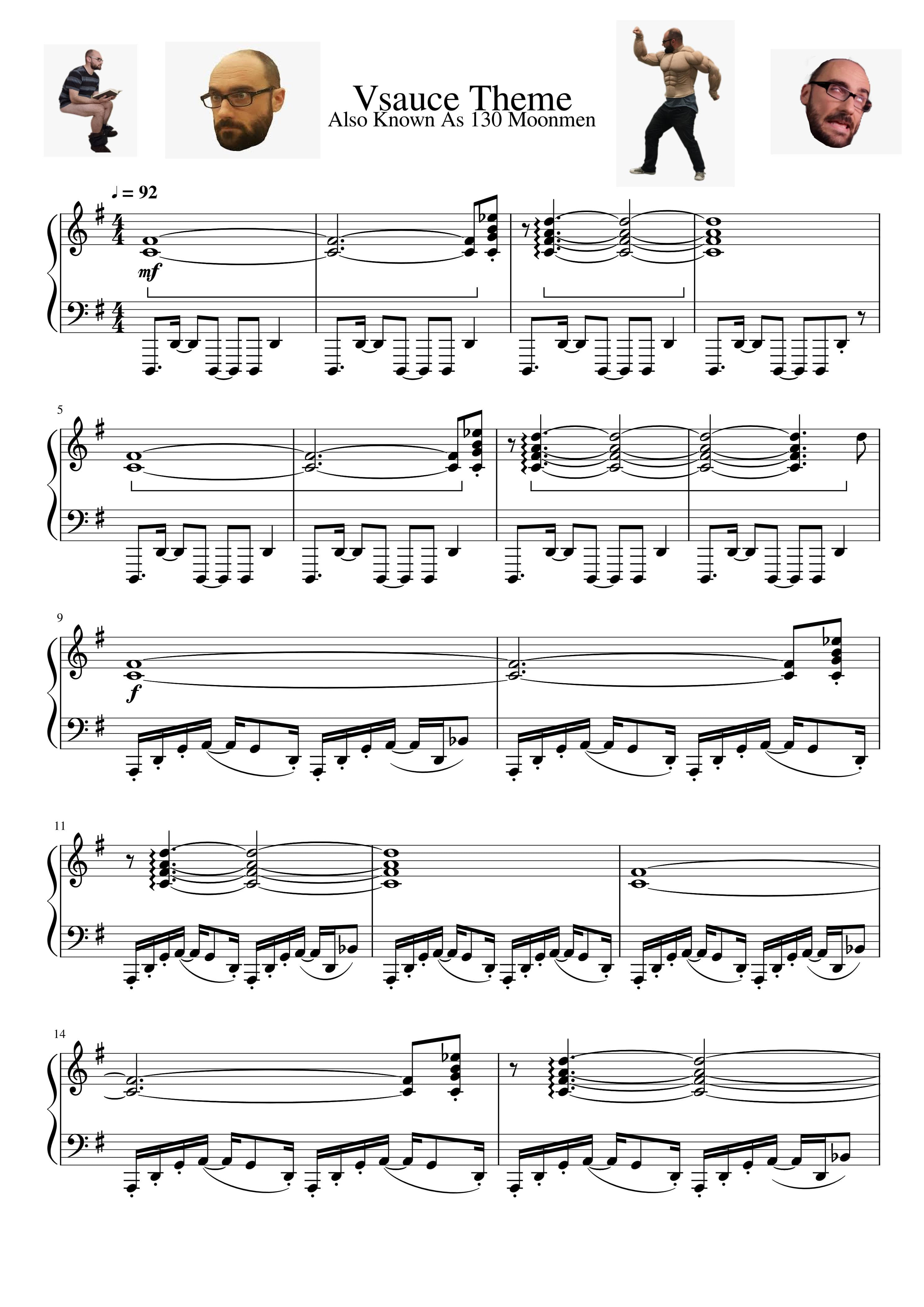Partitura Two Much Love Theme