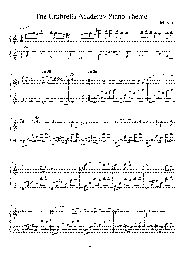 Partitura Umbrella