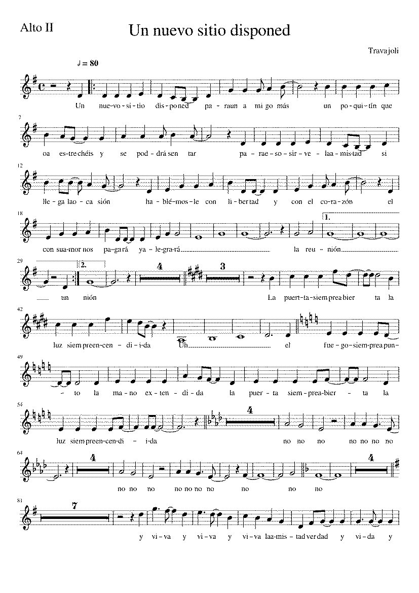 Partitura Un Nuevo Sitio Disponed