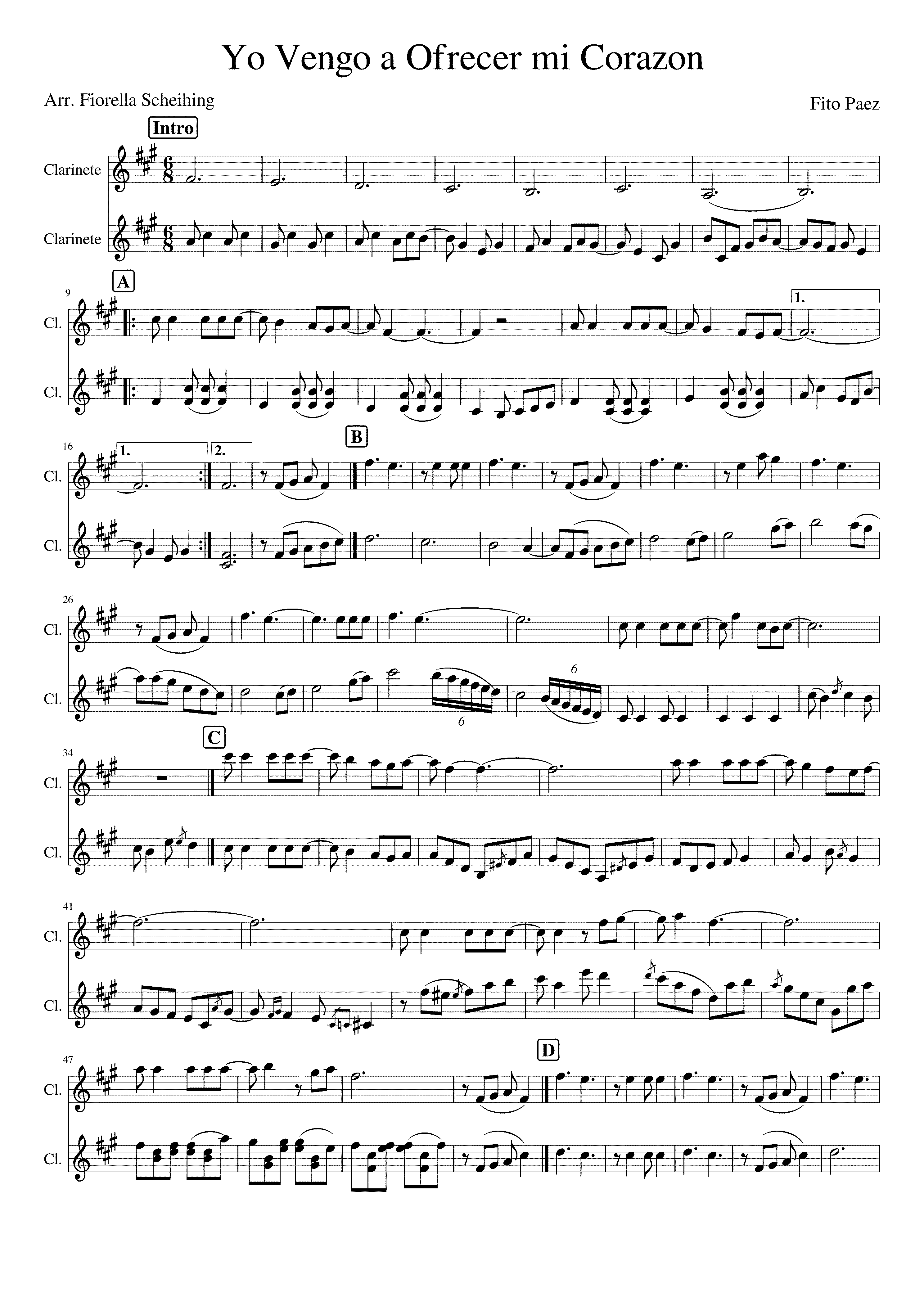 Partitura Un Rio de Vida