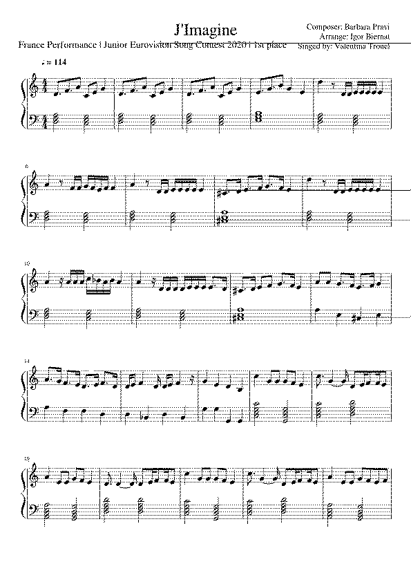 Partitura Valentina