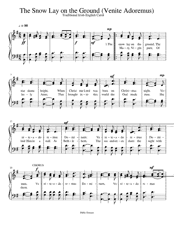 Partitura Venite Adoremus