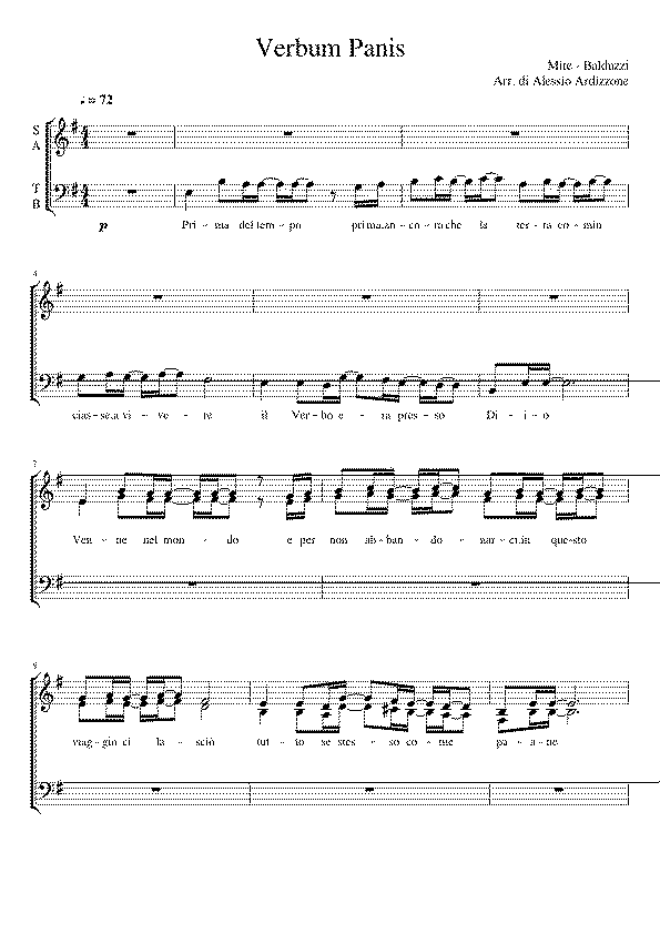 Partitura Verbum Panis