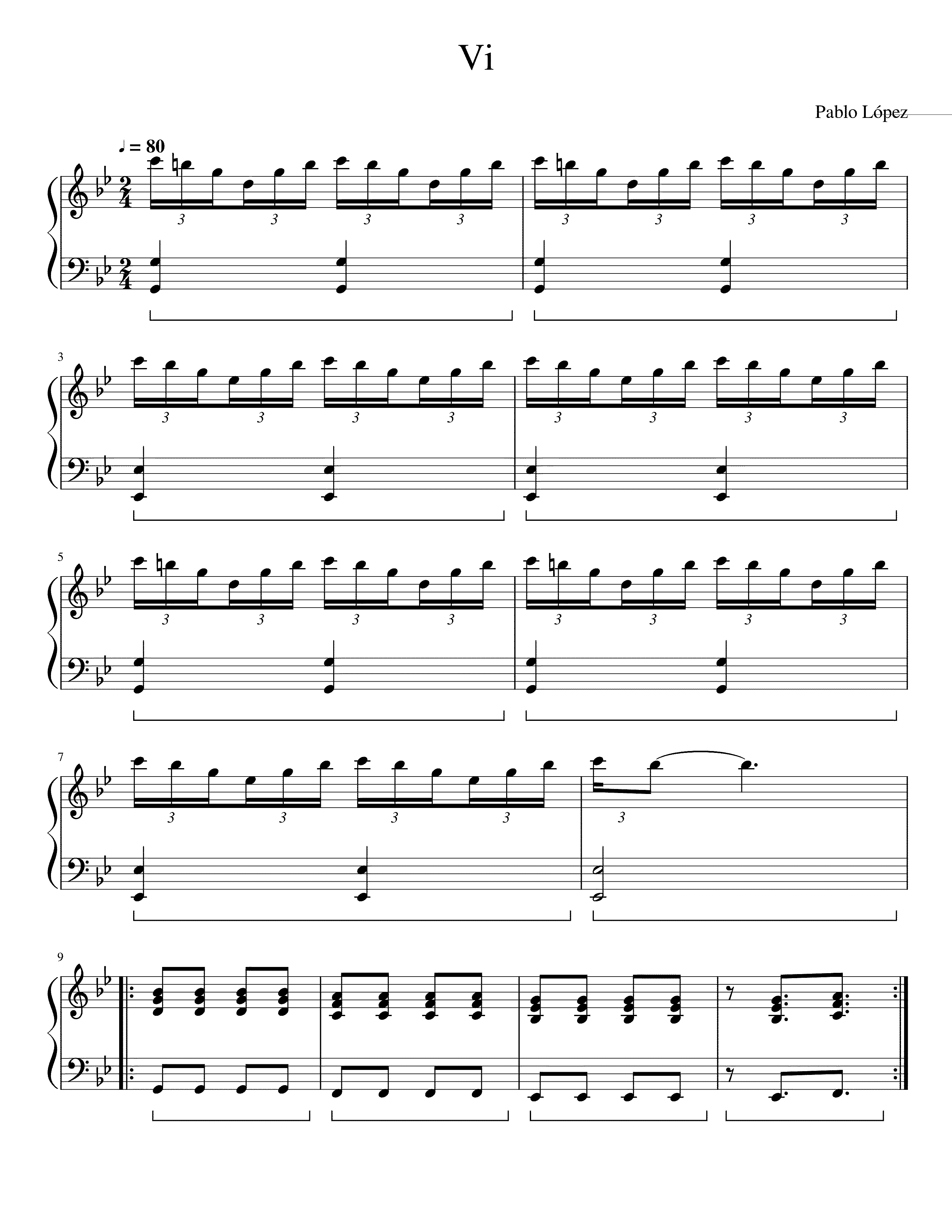 Partitura Vi Pablo Lopez