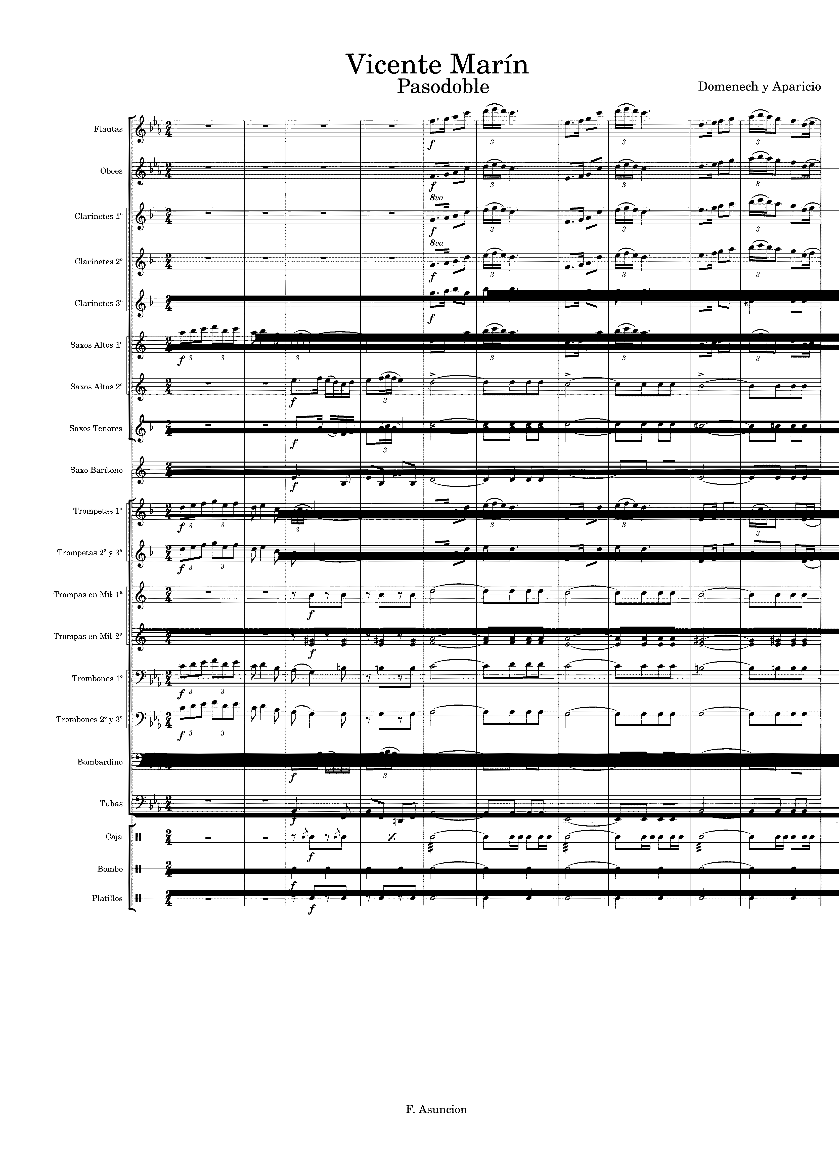 Partitura Vicente Marin