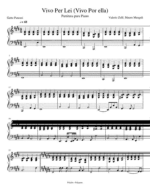 Partitura Vivo Por Ella