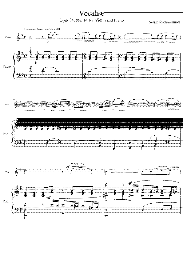 Partitura Vocalise