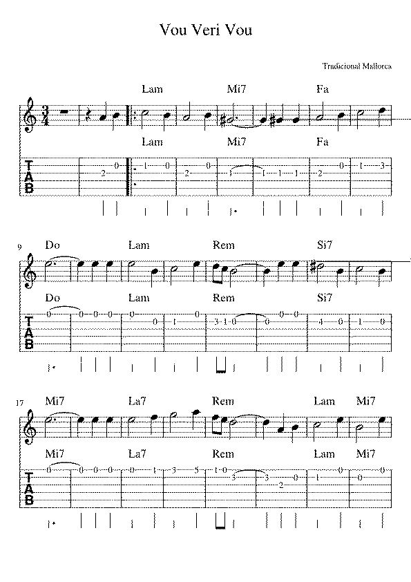 Partitura Vou Veri Vou