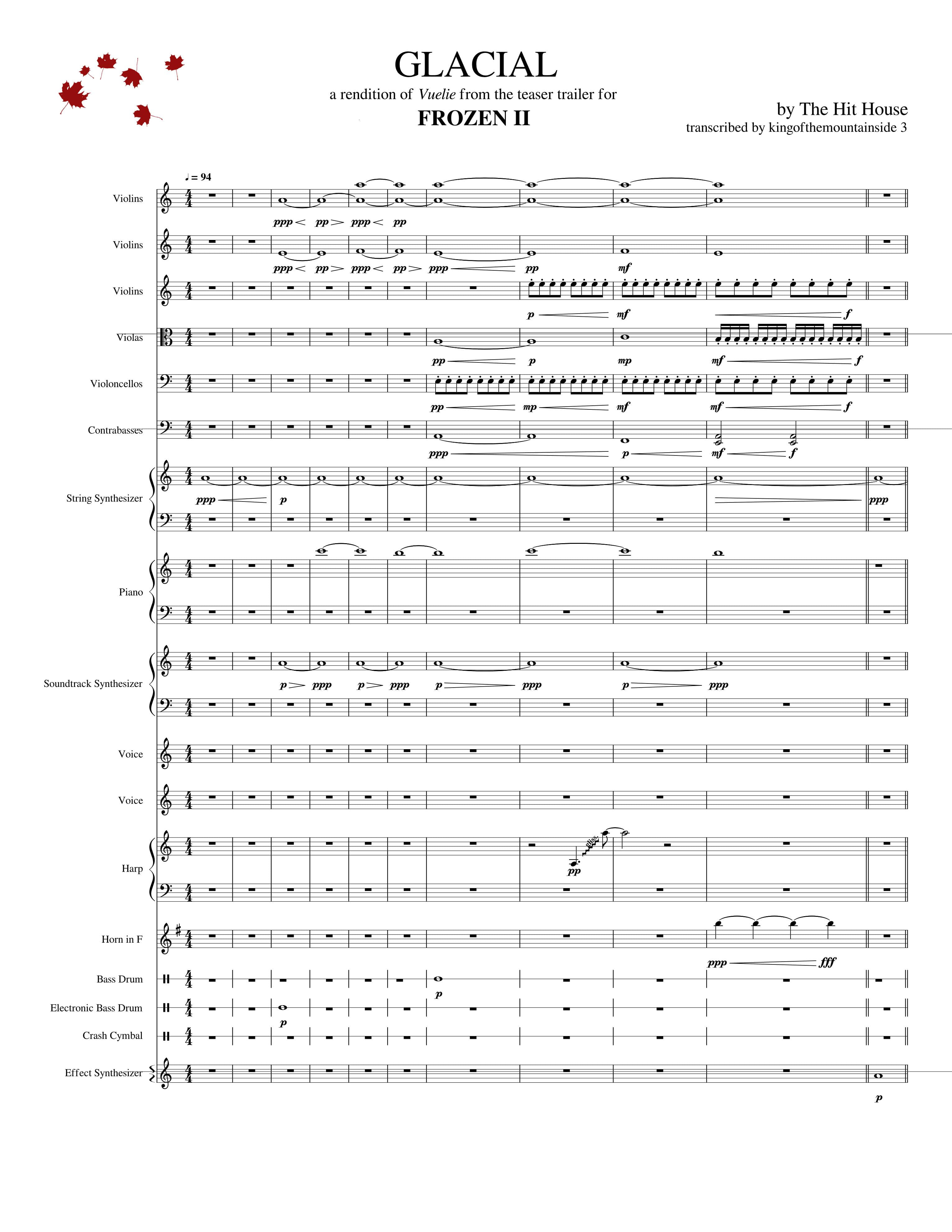 Partitura Vuelie Frozen