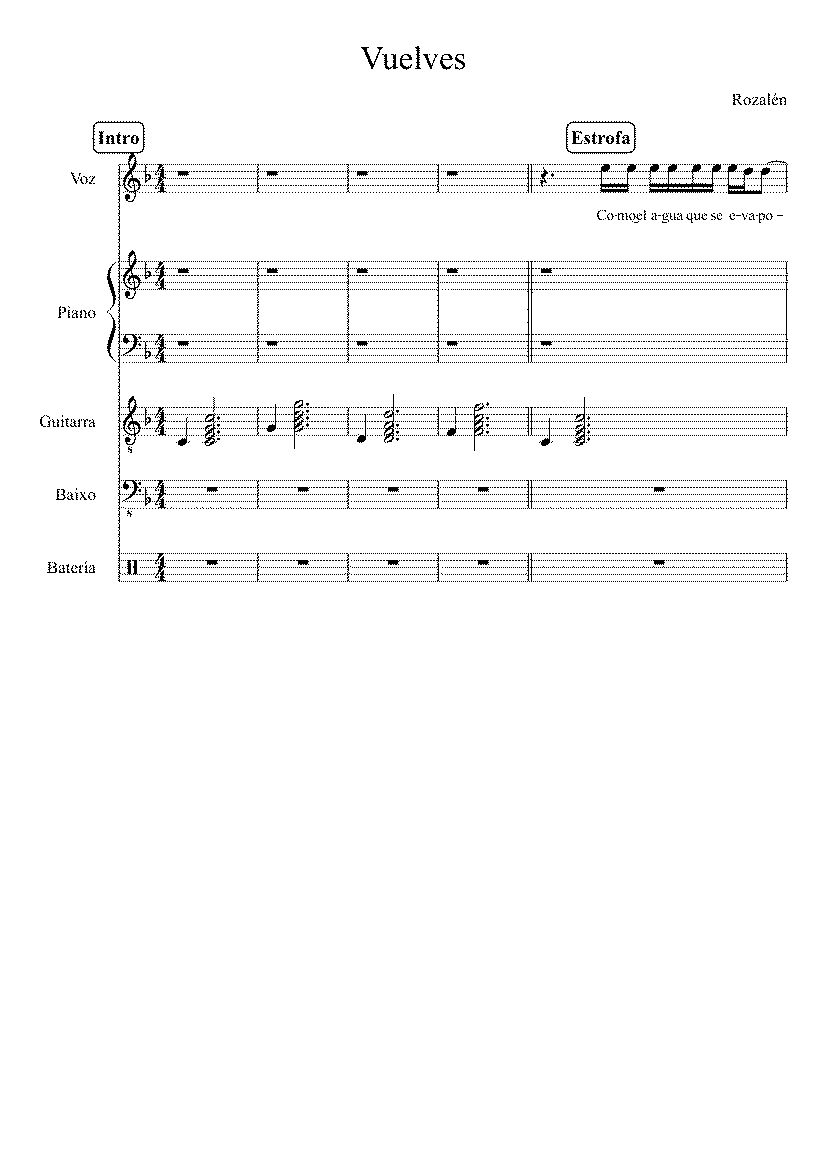 Partitura Vuelves