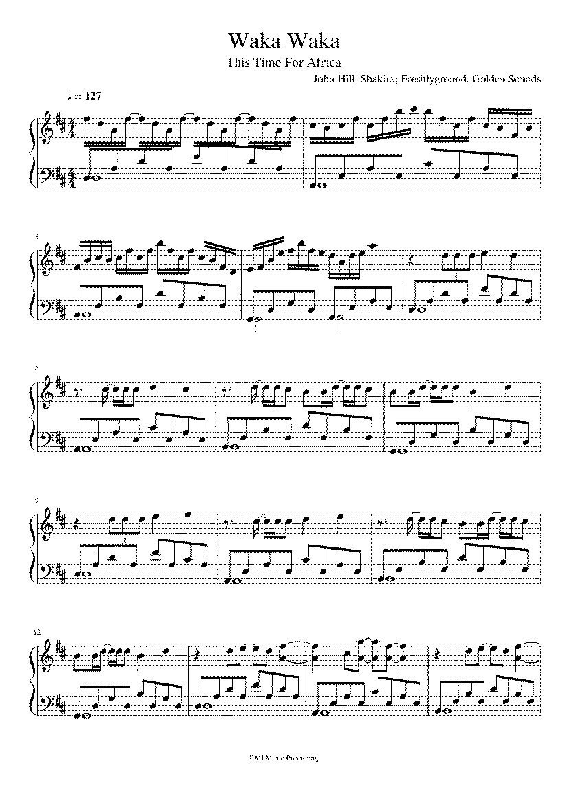Partitura Waka