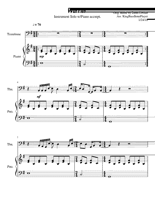 Partitura Warrior Demi Lovato