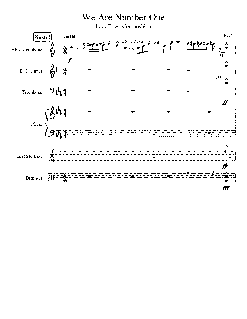Partitura We Are Number One