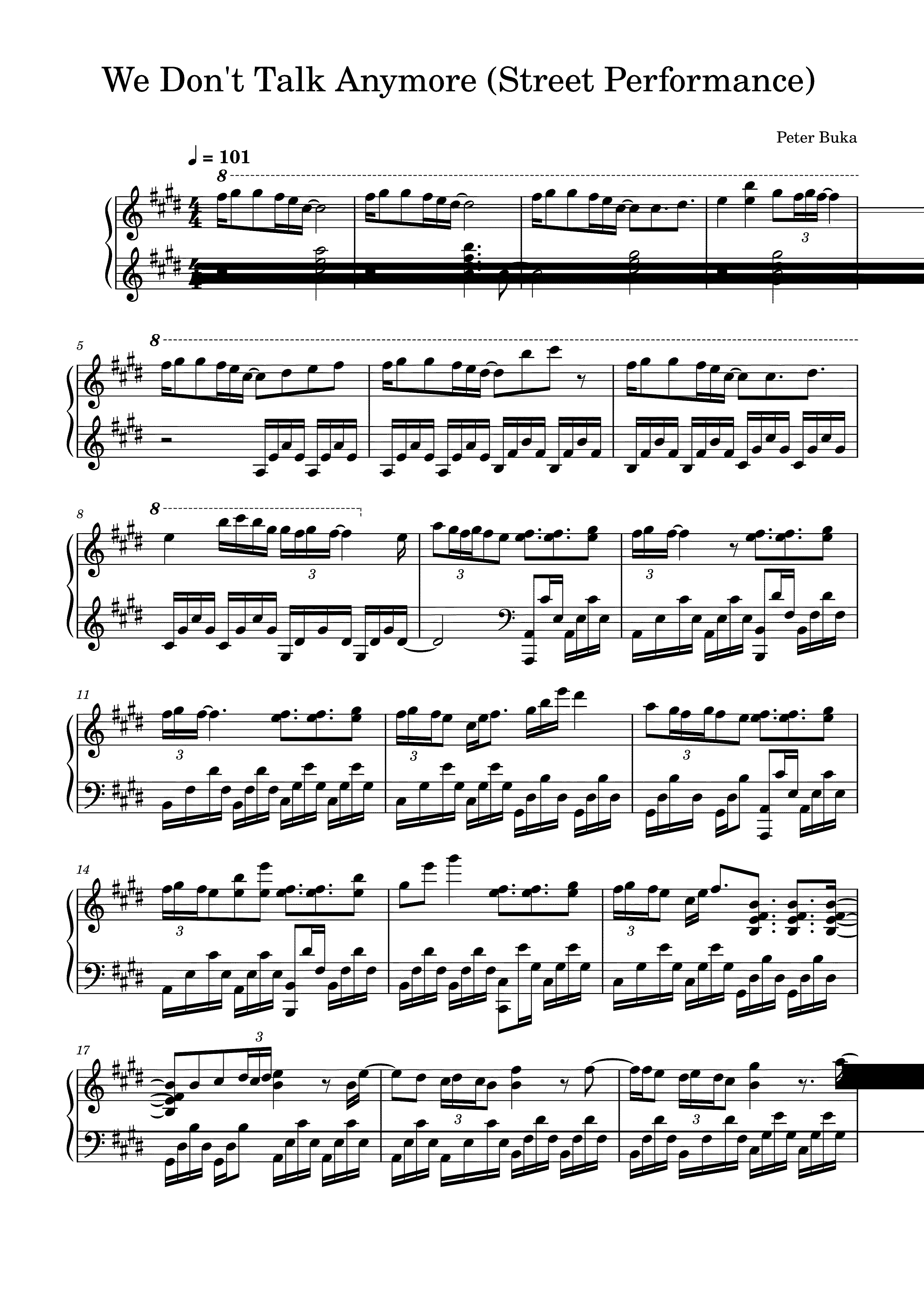 Partitura We Don't Talk Anymore