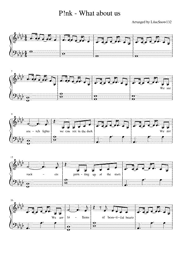 Partitura What About Us