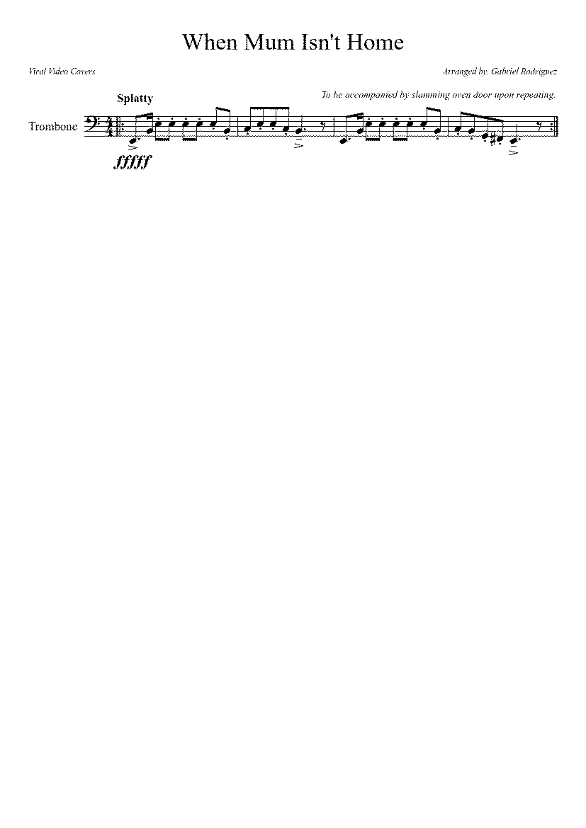 Partitura When Mom Isn't Home