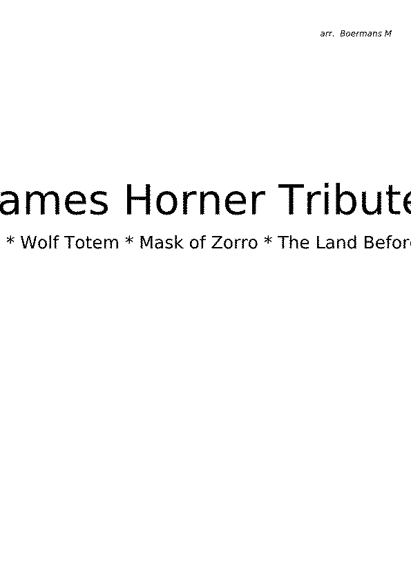 Partitura Willow James Horner