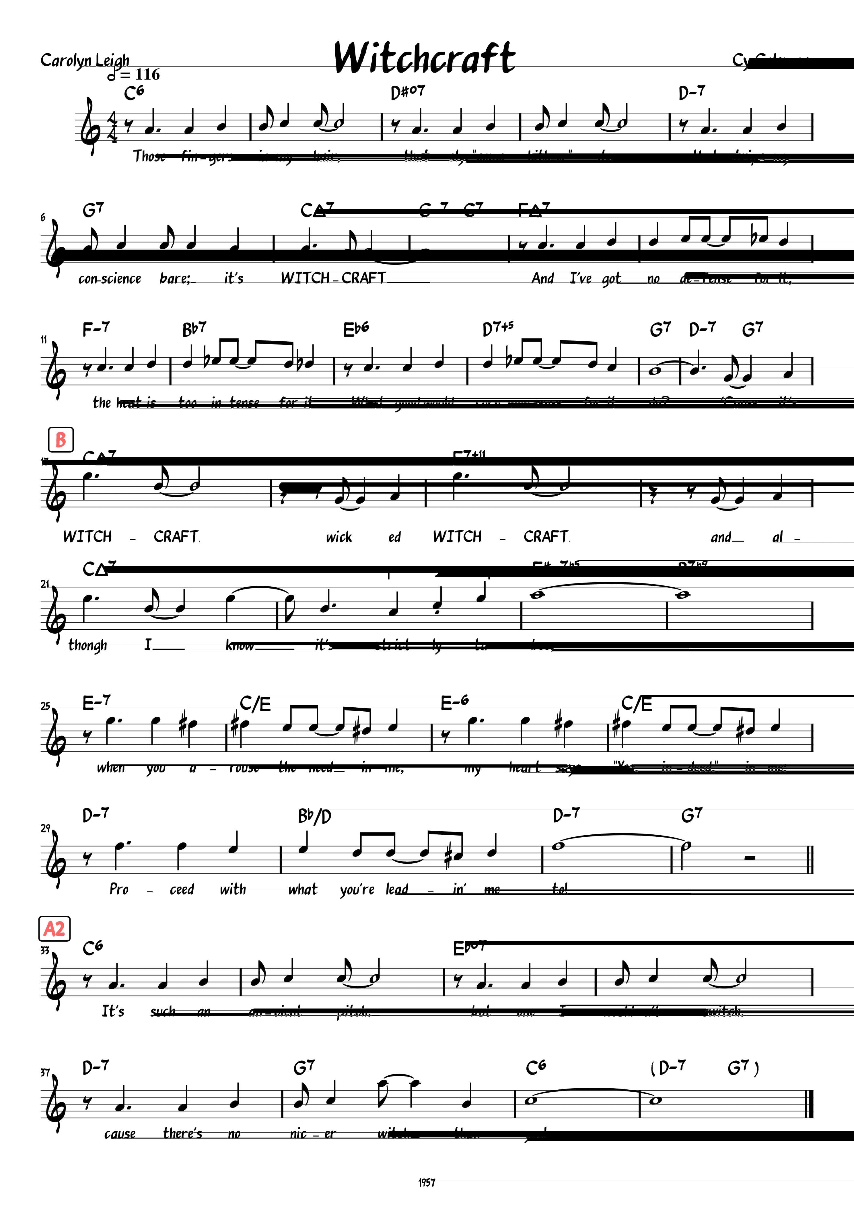 Partitura Witchcraft