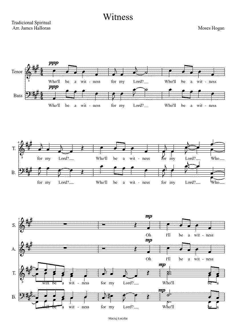 Partitura Witness